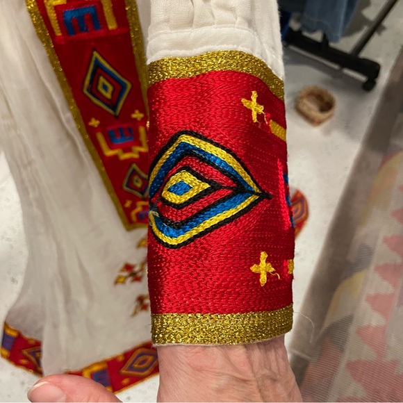 Beautiful hand made Ethopian Eritrean wedding dress hand made embroidery maxi - Picture 10 of 15